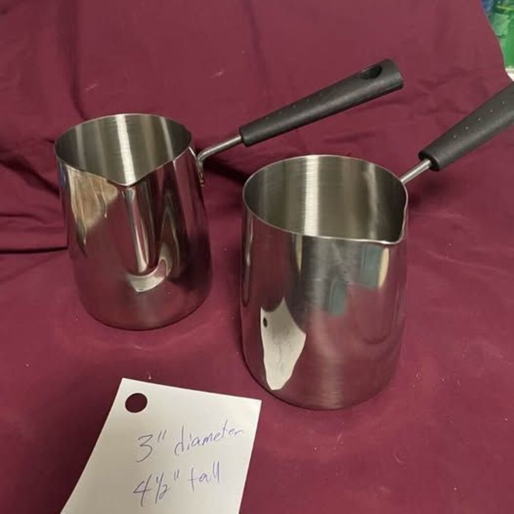 Stainless Steel Milk Frothing Pitchers - Set of 2